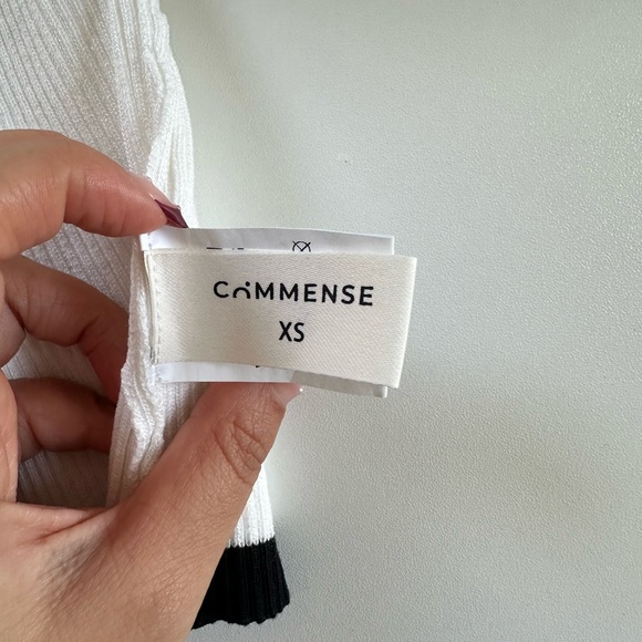 Commense Black and White Polo with Gold Buttons Brand New Size:XS - Picture 6 of 6